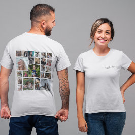 Persoonlijk T-shirt met 24 foto collage