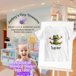 Persoonlijk T-shirt met Baby Kikker voor Whimsical