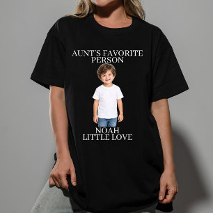 Persoonlijk T-shirt met babysfoto voor tante, op m