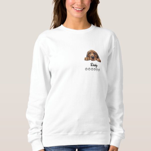 Persoonlijk T-shirt met Bloodhound-hond (Voorkant)