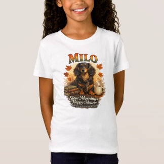 Persoonlijk T-shirt met Dachshund en herfst voor b
