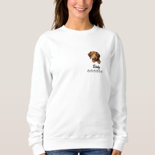 Persoonlijk T-shirt met Dachshund-hond (Voorkant)
