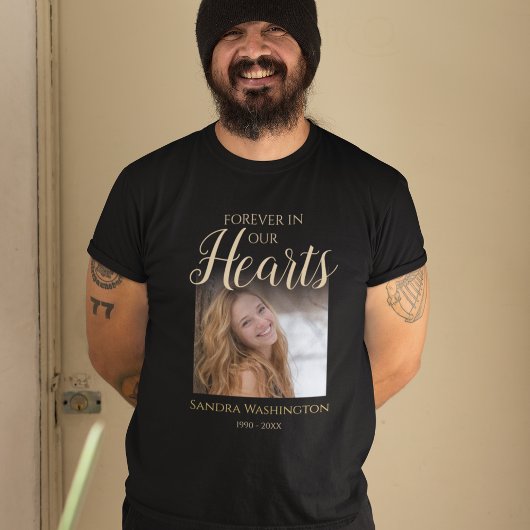 Persoonlijk T-shirt met foto-herdenking