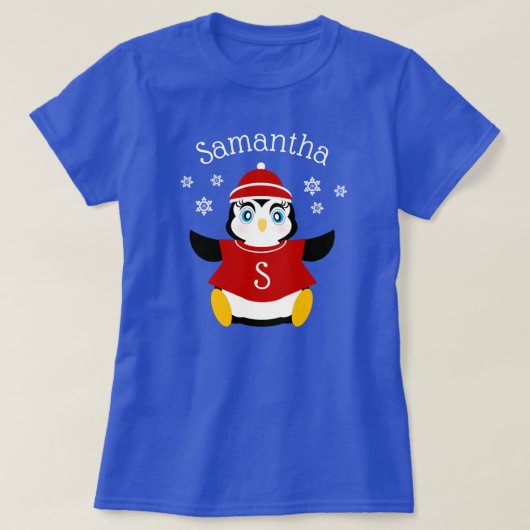 Persoonlijk T-shirt met Pinguïn (Design voorkant)