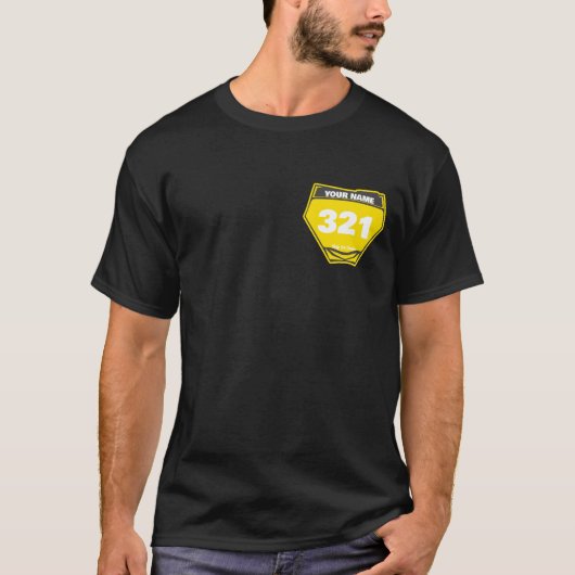 Persoonlijk T-Shirt met Rijdernummer en Naam (Voorkant)
