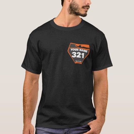 Persoonlijk T-Shirt met Rijdernummer en -Naam (Voorkant)