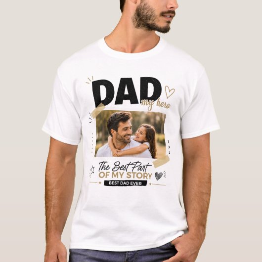 Persoonlijk T-shirt met Vader Foto (Voorkant)