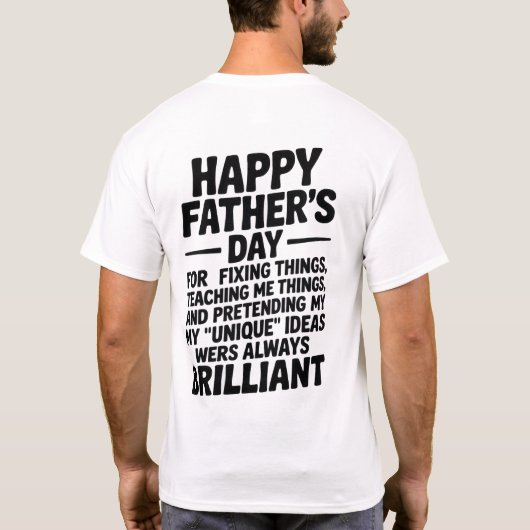 Persoonlijk T-shirt Vaderdag (Achterkant)