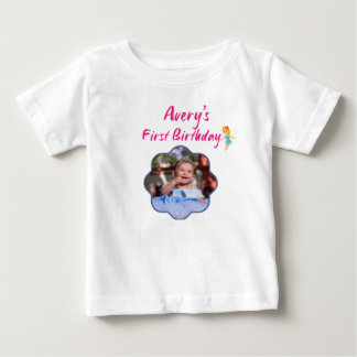 Persoonlijk T-shirt voor 1e verjaardag baby meisje
