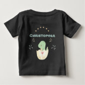 Persoonlijk T-shirt voor baby met dinosaurus (Achterkant)