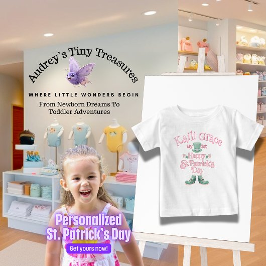Persoonlijk T-shirt voor baby's eerste St. Patrick