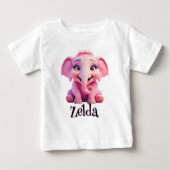 Persoonlijk T-shirt voor baby's met fantasierijke  (Voorkant)