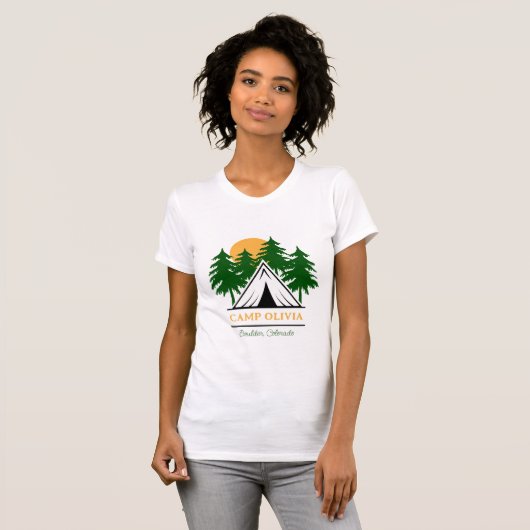 Persoonlijk T-shirt voor Kamp Bachelorette (Voorkant volledig)