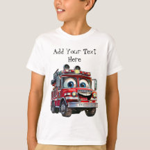 Persoonlijk T-shirt voor kinderen Brandweerwagen C