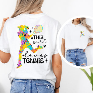 Persoonlijk T-Shirt voor Meisjes Tenis Team met Ac