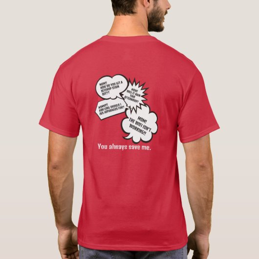 Persoonlijk T-shirt voor Moeder – Grappig ChatGPT  (Achterkant)