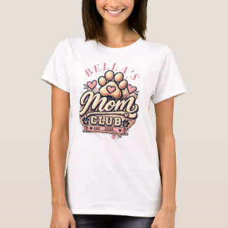 Persoonlijk T-shirt voor Pet Mom Club | T-shirt vo