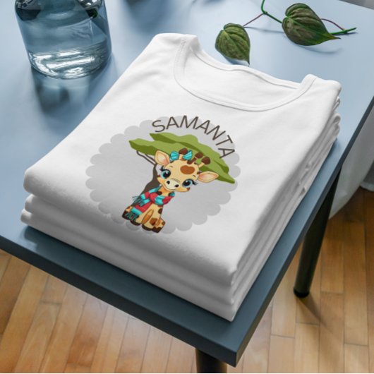 Persoonlijk T-shirt voor Peuters met Giraffe Motie