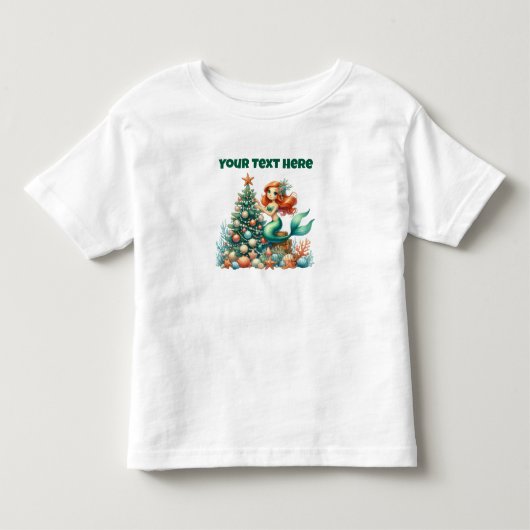 Persoonlijk T-shirt voor Peuters met Zeemeermin vo (Voorkant)