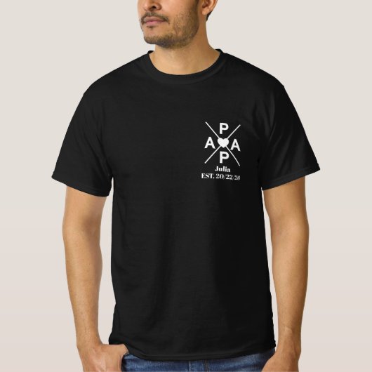 Persoonlijk T-shirt voor vader met kinderen (Voorkant)