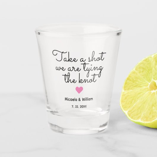 Persoonlijk Take a Shot Shotglas Glas (Voorkant)