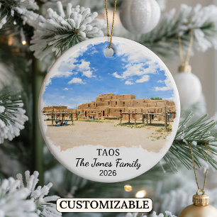 Persoonlijk Taos-sieraad, op maat New Mexico Keramisch Ornament