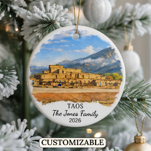 Persoonlijk Taos-sieraad, op maat New Mexico Keramisch Ornament