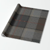 Persoonlijk Tartan-cadeaupapier – Eigen Monogram Cadeaupapier (Uitgerold)
