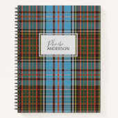 Persoonlijk Tartan Clan Anderson Pset Pattern Notitieboek (Voorkant)