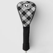 Persoonlijk Tartan Monogram Golf Cadeau Golfheadcover (Voorkant)