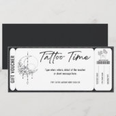 Persoonlijk Tattoo Cadeaubon cadeaubon Kaart (Voorkant / Achterkant)