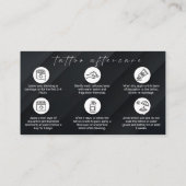 Persoonlijk Tattoo Nazorg Kaart Sjabloon met Icon Visitekaartje (Achterkant)