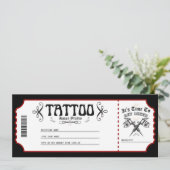Persoonlijk Tattoo Voucher Certificaat Ticket Cade Kaart (Staand voorkant)