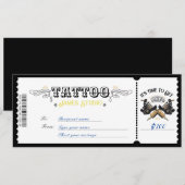 Persoonlijk Tattoo Voucher Certificaat Ticket Cade Kaart (Voorkant / Achterkant)