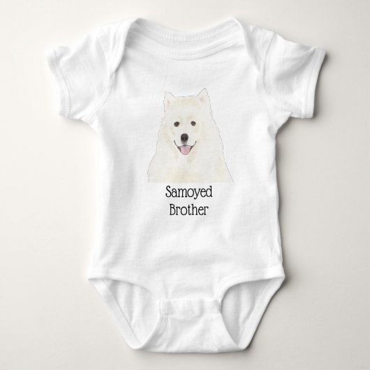 Persoonlijk te maken Amerikaanse Eskimo-hond Samoj Romper (Voorkant)