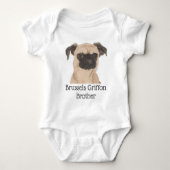 Persoonlijk te maken Brussels Griffon-hond Romper (Voorkant)