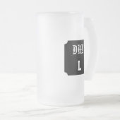 Persoonlijk te monogrammeren papa matglas bierpul (Voorkant rechts)