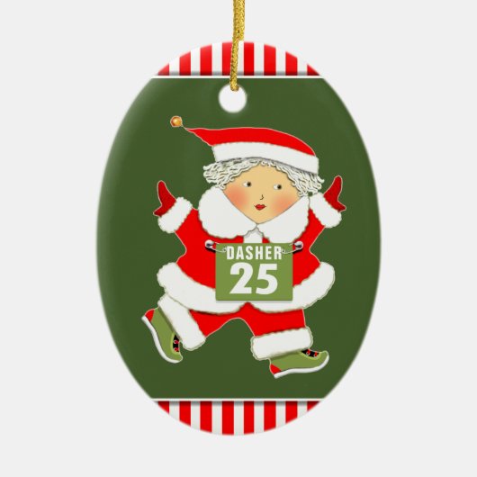 Persoonlijk te verkrijgen hardloopcollectible keramisch ornament (Voorkant)