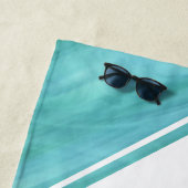 Persoonlijk Teal Koraal Bruiloft Strandlaken (In situ)