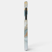 Persoonlijk tealblauw goud wit marmeren patroon Case-Mate iPhone case (Achterkant/links)