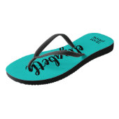 Persoonlijk team Bride Turquoise Teenslippers (Schuin)