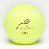 Persoonlijk Team Club Name Year Tennisballen (Achterkant)