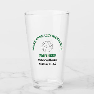 Persoonlijk Team Groene Volleybalspeler Glas
