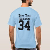 Persoonlijk team naam nummer sport Jersey T-shirt (Achterkant)