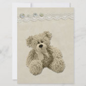 Persoonlijk Teddy Baby shower Bingo Kaart (Achterkant)