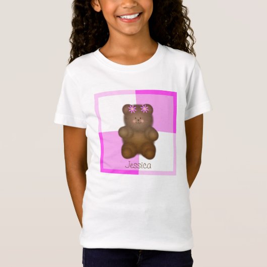 Persoonlijk Teddy Bear T Shirt (Voorkant)
