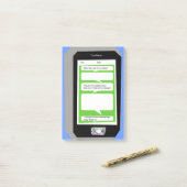 Persoonlijk telefoonberichtblok op Post It-notitie Post-it® Notes (Op bureau)