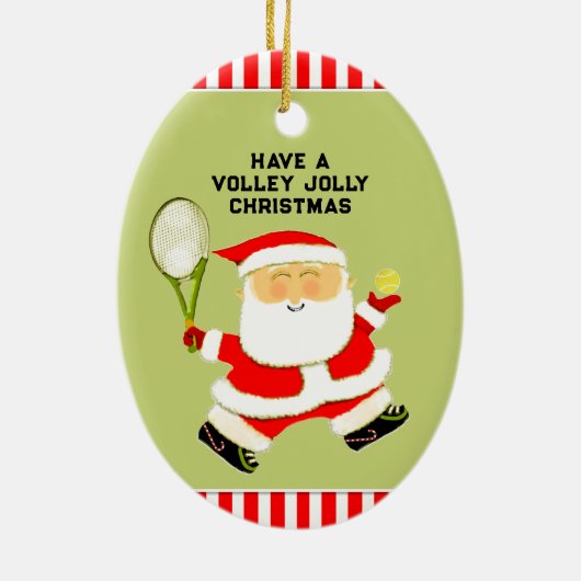 persoonlijk tennis cadeau keramisch ornament (Achterkant)