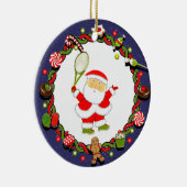 Persoonlijk tennis geschenk keramisch ornament (Rechts)