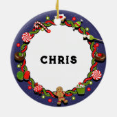 Persoonlijk tennis geschenk keramisch ornament (Achterkant)